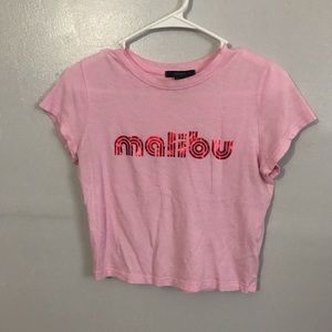 Malibu pink crop top